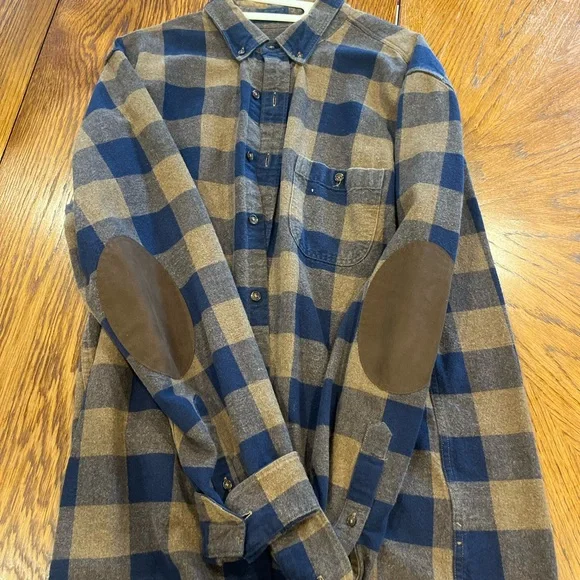 J. Crew Blue and Brown Casual Button Down Shirt - Picture 2 of 3